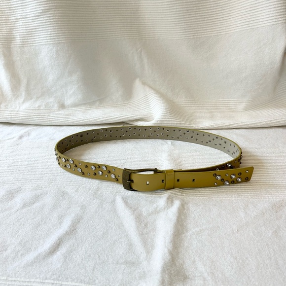 Calvin Klein Gold and Rhinestone Studded Belt - Picture 7 of 14